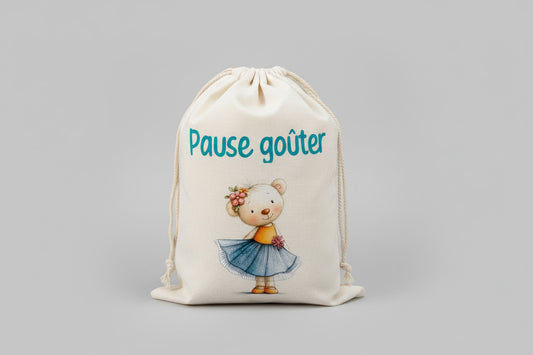 Pochon "Pause Goûter" – L'Oursonne Ballerine