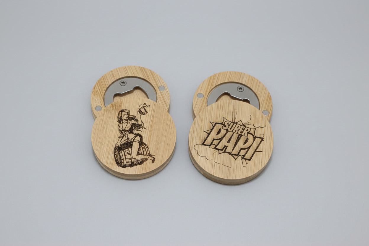 🍺 Décapsuleurs Aimantés en Bambou : Alliez l'Utile au Style !