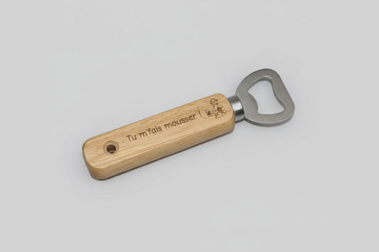 Décapsuleur en Bois Gravé – L'Allié de vos Apéros ! 🍻