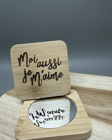 Miroir de Sac Minimaliste – 7x7 cm