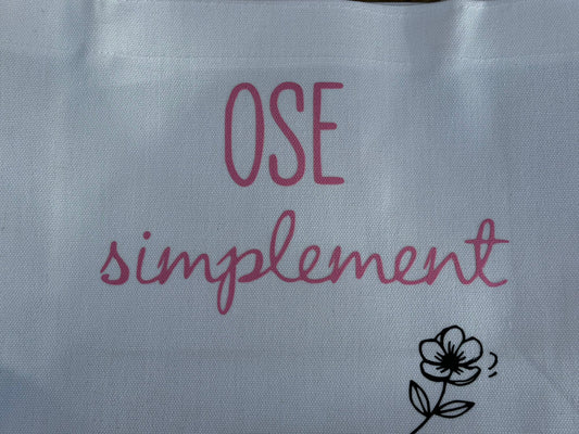 Petit Cabas "Ose Simplement" – Jute & Canvas