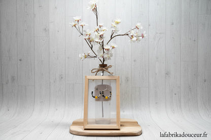 Créoles "Astre Solaire" – Noir Marbré tacheté de jaune & Jaune solaire