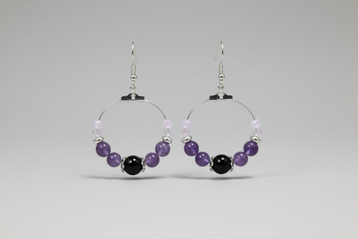 Créoles "Symphonie Pourpre"