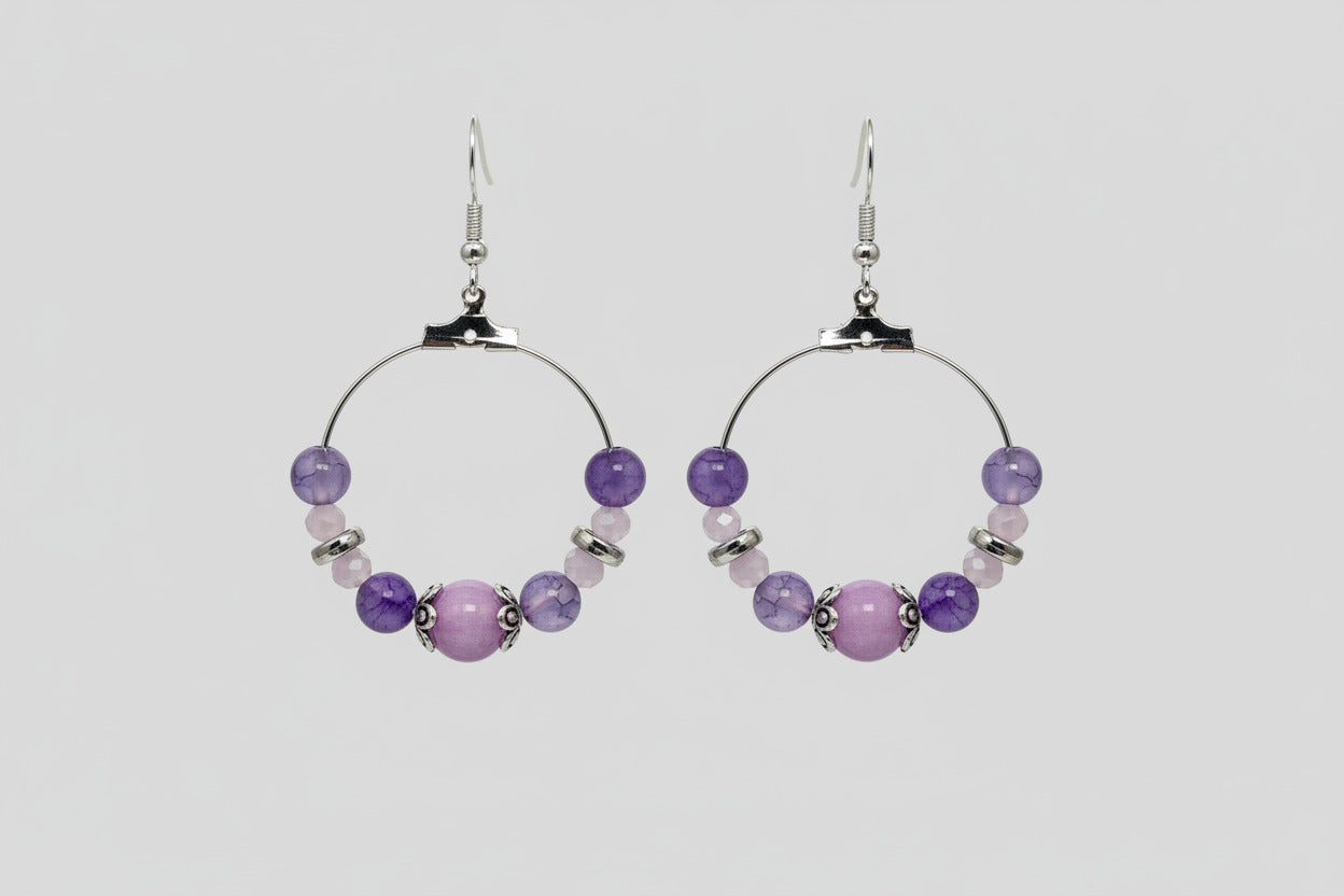 Créoles "Mistral Violet" – Harmonie de Parme et de violet