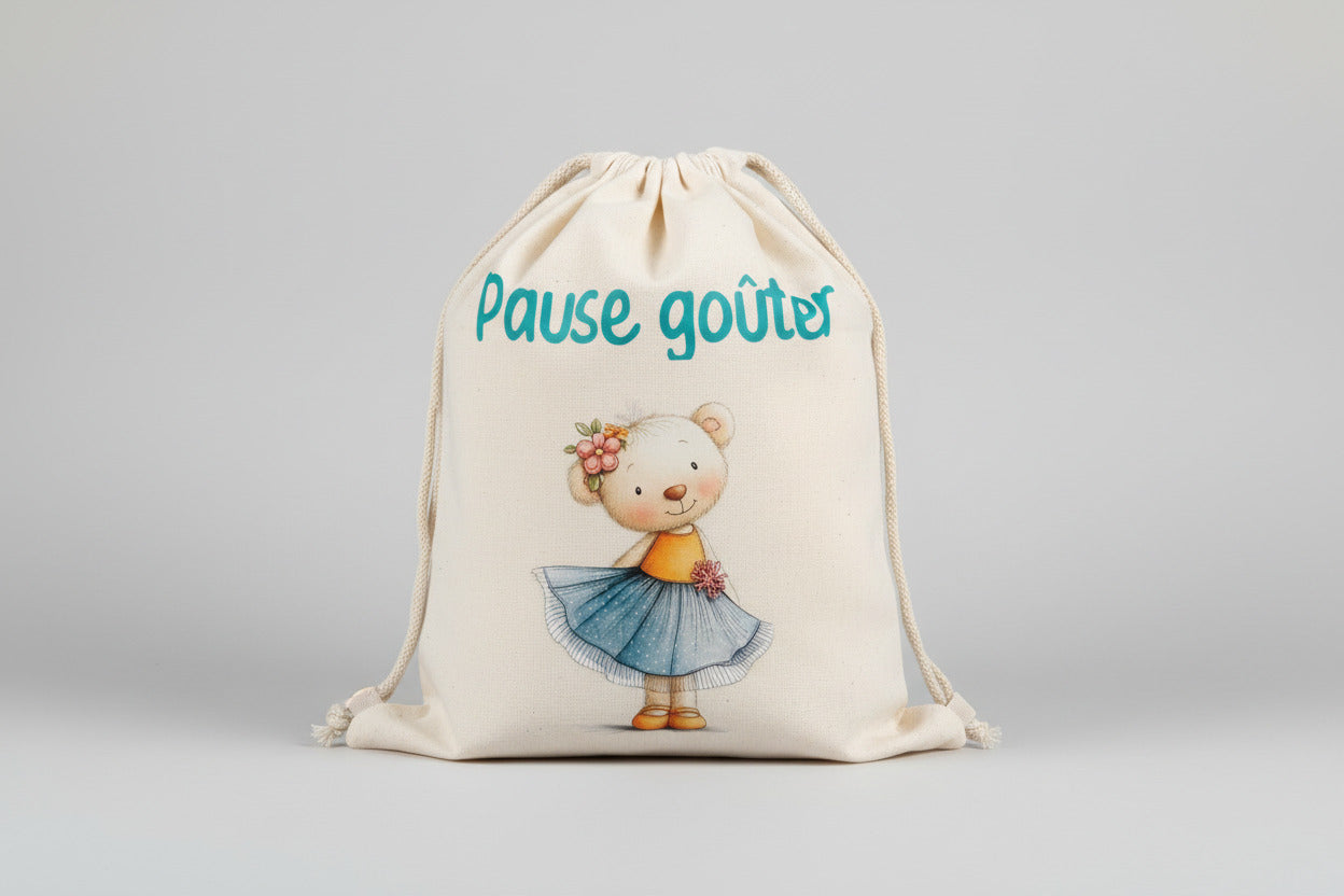 Pochon "Pause Goûter" – L'Oursonne Ballerine