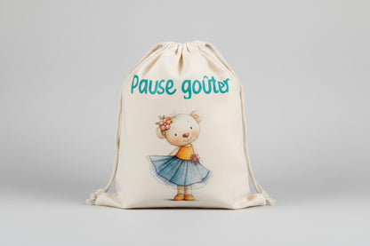 Pochon "Pause Goûter" – L'Oursonne Ballerine