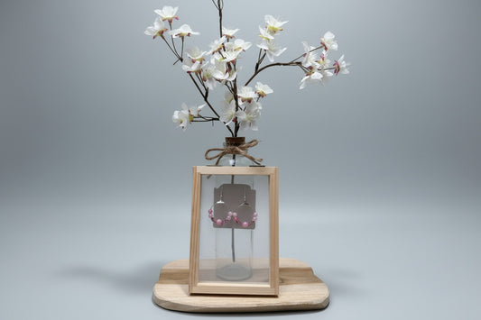 Créoles "Douceur de Rose" – Perles et Cristaux