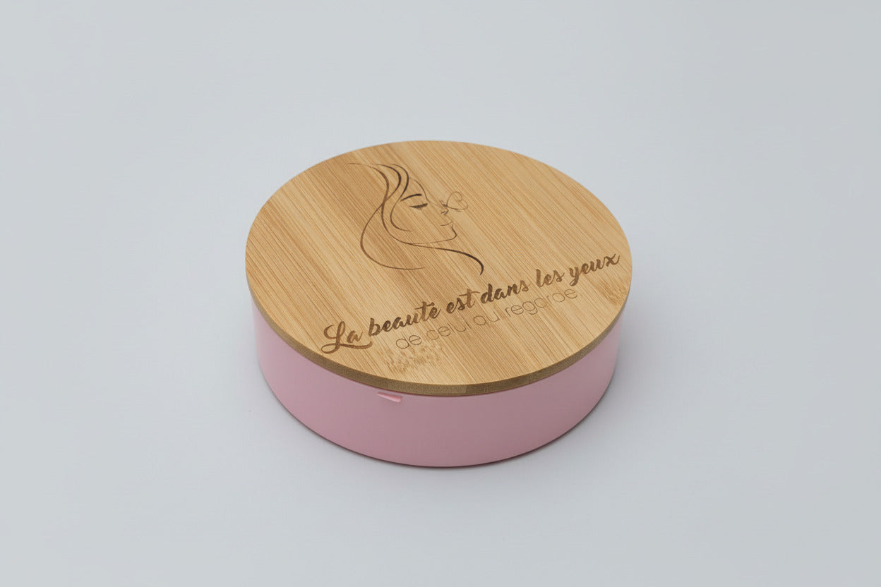 Boîte maquillage ronde