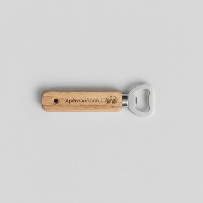 Décapsuleur en Bois Gravé – L'Allié de vos Apéros ! 🍻
