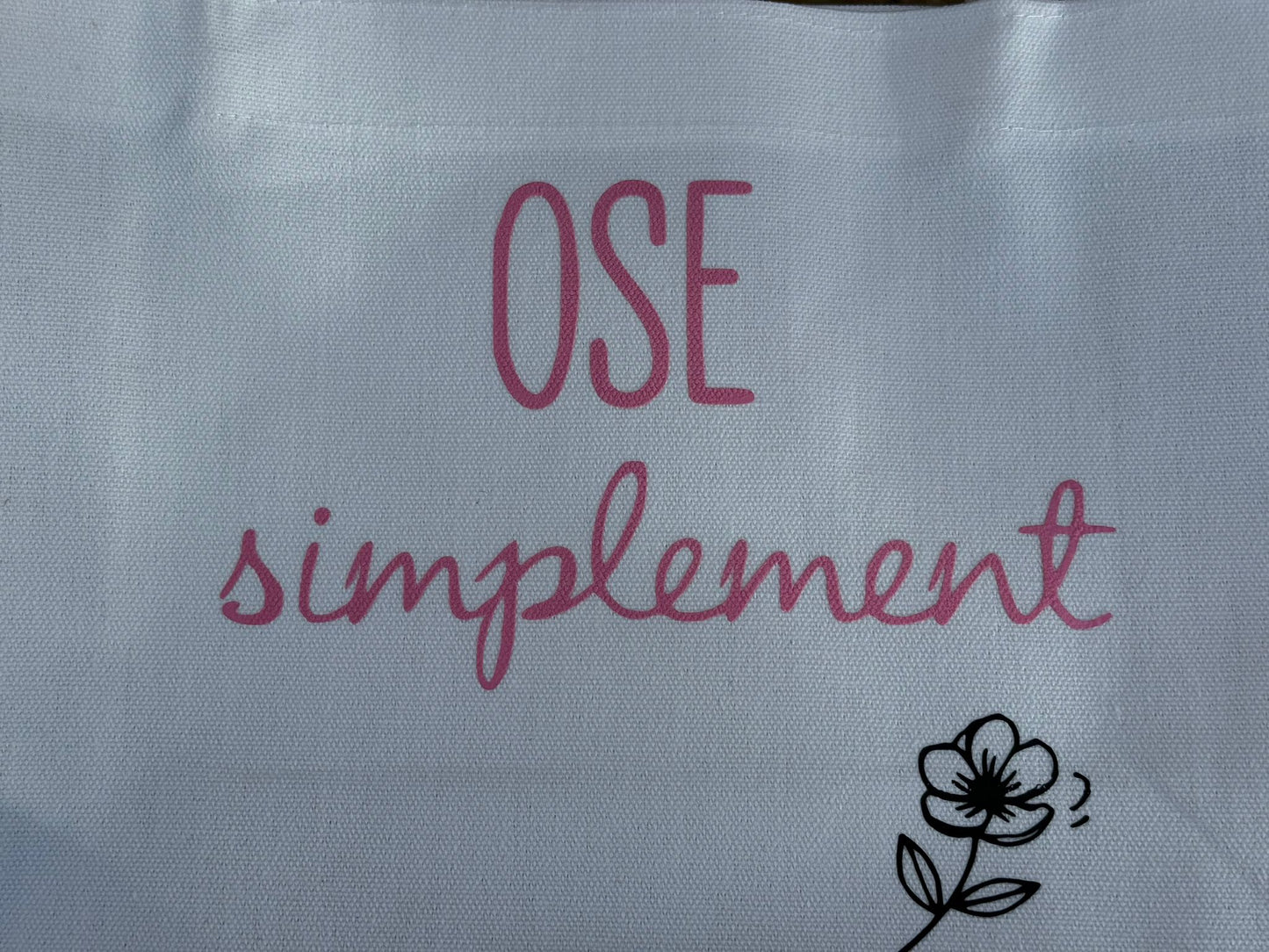 Petit Cabas "Ose Simplement" – Jute & Canvas