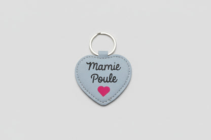 Porte-clés Cœur "Mamie Poule" – Un Cadeau Plein de Tendresse
