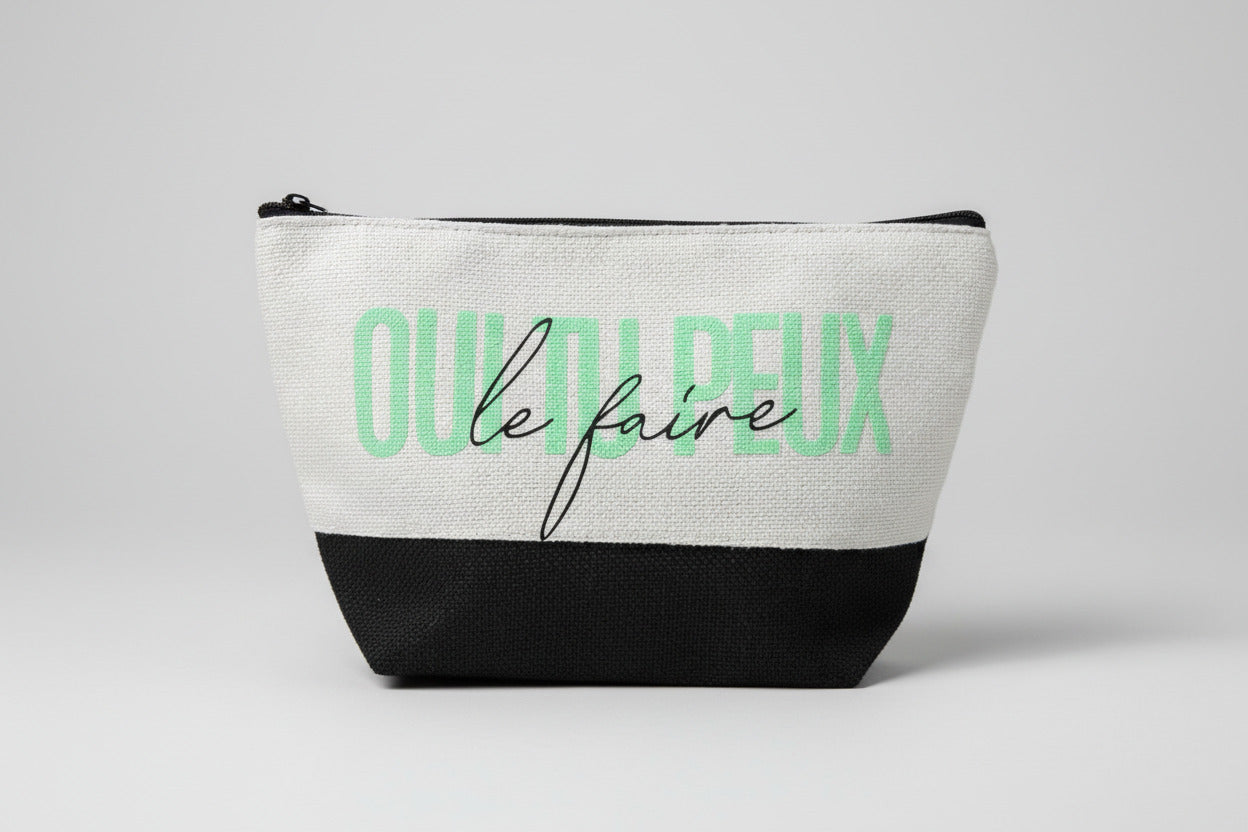 Trousse de Maquillage "Messages Inspirants" – Élégance & Motivation