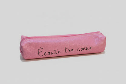✨ Trousse "Ecoute ton coeur " à Paillettes – L’Éclat au Bout des Doigts